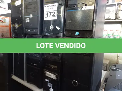 LOTE 172 - 09 CPU’S MARCAS E MODELOS DIVERSOS PARA RETIRADA DE PEÇAS. (NO ESTADO) ATENÇÃO! FAZER A VISITAÇÃO ANTES DE ARREMATAR, NÃO SABEMOS SE FUNCIONA. LEILÃO NÃO TEM GARANTIA E NEM DEVOLUÇÃO, SUJEITO A POSSÍVEIS AVARIAS VISÍVEIS/OCULTAS E/OU AUSÊNCIA DE COMPONENTES.