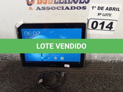 LOTE 014 - 01 TABLET SAMSUNG TAB2 TELA DE 10” COM CABO. (NO ESTADO) ATENÇÃO! FAZER A VISITAÇÃO ANTES DE ARREMATAR, NÃO SABEMOS SE FUNCIONA. LEILÃO NÃO TEM GARANTIA E NEM DEVOLUÇÃO, SUJEITO A POSSÍVEIS AVARIAS VISÍVEIS/OCULTAS E/OU AUSÊNCIA DE COMPONENTES.