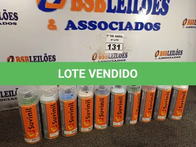 LOTE 131 - 10 TUBOS DE SPRAY SUVINIL CORES DIVERSAS. (NO ESTADO) ATENÇÃO! FAZER A VISITAÇÃO ANTES DE ARREMATAR, NÃO SABEMOS SE FUNCIONA. LEILÃO NÃO TEM GARANTIA E NEM DEVOLUÇÃO, SUJEITO A POSSÍVEIS AVARIAS VISÍVEIS/OCULTAS E/OU AUSÊNCIA DE COMPONENTES.