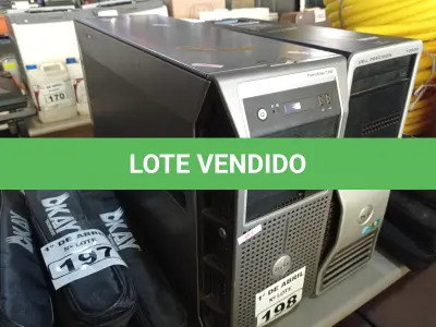 LOTE 198 - 02 SERVIDORES MARCAS DELL. (NO ESTADO) ATENÇÃO! FAZER A VISITAÇÃO ANTES DE ARREMATAR, NÃO SABEMOS SE FUNCIONA. LEILÃO NÃO TEM GARANTIA E NEM DEVOLUÇÃO, SUJEITO A POSSÍVEIS AVARIAS VISÍVEIS/OCULTAS E/OU AUSÊNCIA DE COMPONENTES.