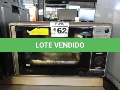 LOTE 162 - 01 FORNO ELÉTRICO MARCA FISCHER. (NO ESTADO) ATENÇÃO! FAZER A VISITAÇÃO ANTES DE ARREMATAR, NÃO SABEMOS SE FUNCIONA. LEILÃO NÃO TEM GARANTIA E NEM DEVOLUÇÃO, SUJEITO A POSSÍVEIS AVARIAS VISÍVEIS/OCULTAS E/OU AUSÊNCIA DE COMPONENTES.
