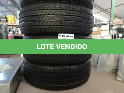 LOTE 387 - 04 PNEUS REMOLD 195/55/16. (NO ESTADO) ATENÇÃO! FAZER A VISITAÇÃO ANTES DE ARREMATAR, NÃO SABEMOS SE FUNCIONA. LEILÃO NÃO TEM GARANTIA E NEM DEVOLUÇÃO, SUJEITO A POSSÍVEIS AVARIAS VISÍVEIS/OCULTAS E/OU AUSÊNCIA DE COMPONENTES.