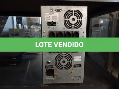 LOTE 451 - 01 NOBREAK MARCA SMS 3000VA. (NO ESTADO) ATENÇÃO! FAZER A VISITAÇÃO ANTES DE ARREMATAR, NÃO SABEMOS SE FUNCIONA. LEILÃO NÃO TEM GARANTIA E NEM DEVOLUÇÃO, SUJEITO A POSSÍVEIS AVARIAS VISÍVEIS/OCULTAS E/OU AUSÊNCIA DE COMPONENTES.