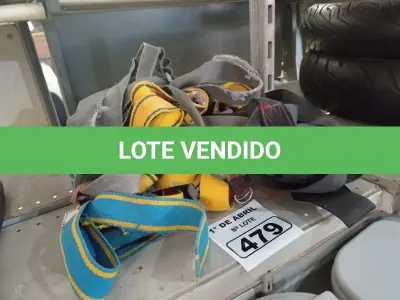 LOTE 479 - 05 CINTOS DE SEGURANÇA NO TRABALHO. (NO ESTADO) ATENÇÃO! FAZER A VISITAÇÃO ANTES DE ARREMATAR, NÃO SABEMOS SE FUNCIONA. LEILÃO NÃO TEM GARANTIA E NEM DEVOLUÇÃO, SUJEITO A POSSÍVEIS AVARIAS VISÍVEIS/OCULTAS E/OU AUSÊNCIA DE COMPONENTES.