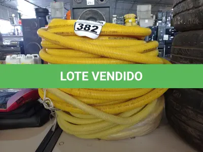 LOTE 382 - 03 ROLOS DE MANGUEIRA CORRUGADA. (NO ESTADO) ATENÇÃO! FAZER A VISITAÇÃO ANTES DE ARREMATAR, NÃO SABEMOS SE FUNCIONA. LEILÃO NÃO TEM GARANTIA E NEM DEVOLUÇÃO, SUJEITO A POSSÍVEIS AVARIAS VISÍVEIS/OCULTAS E/OU AUSÊNCIA DE COMPONENTES.