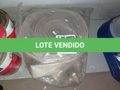 LOTE 239 - 02 ROLOS DE MANGUEIRA DE INCÊNDIO. (NO ESTADO) ATENÇÃO! FAZER A VISITAÇÃO ANTES DE ARREMATAR, NÃO SABEMOS SE FUNCIONA. LEILÃO NÃO TEM GARANTIA E NEM DEVOLUÇÃO, SUJEITO A POSSÍVEIS AVARIAS VISÍVEIS/OCULTAS E/OU AUSÊNCIA DE COMPONENTES.