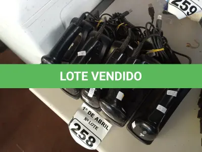 LOTE 258 - 01 LOTE COM VÁRIOS LEITORES DE CÓDIGO DE BARRAS. (NO ESTADO) ATENÇÃO! FAZER A VISITAÇÃO ANTES DE ARREMATAR, NÃO SABEMOS SE FUNCIONA. LEILÃO NÃO TEM GARANTIA E NEM DEVOLUÇÃO, SUJEITO A POSSÍVEIS AVARIAS VISÍVEIS/OCULTAS E/OU AUSÊNCIA DE COMPONENTES.