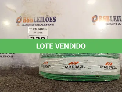 LOTE 339 - 01 ROLO DE CABO FLEXÍVEL 100M 2,5MM NA COR VERDE(NOVO). (NO ESTADO) ATENÇÃO! FAZER A VISITAÇÃO ANTES DE ARREMATAR, NÃO SABEMOS SE FUNCIONA. LEILÃO NÃO TEM GARANTIA E NEM DEVOLUÇÃO, SUJEITO A POSSÍVEIS AVARIAS VISÍVEIS/OCULTAS E/OU AUSÊNCIA DE COMPONENTES.