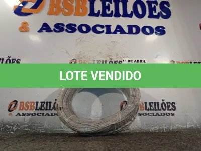 LOTE 430 - 01 ROLO DE CABO FLEXÍVEL 100M 10MM NA COR CINZA(NOVO). (NO ESTADO) ATENÇÃO! FAZER A VISITAÇÃO ANTES DE ARREMATAR, NÃO SABEMOS SE FUNCIONA. LEILÃO NÃO TEM GARANTIA E NEM DEVOLUÇÃO, SUJEITO A POSSÍVEIS AVARIAS VISÍVEIS/OCULTAS E/OU AUSÊNCIA DE COMPONENTES.
