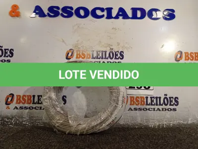 LOTE 298 - 01 ROLO DE CABO FLEXÍVEL 100M 2,5MM NA COR CINZA(NOVO). (NO ESTADO) ATENÇÃO! FAZER A VISITAÇÃO ANTES DE ARREMATAR, NÃO SABEMOS SE FUNCIONA. LEILÃO NÃO TEM GARANTIA E NEM DEVOLUÇÃO, SUJEITO A POSSÍVEIS AVARIAS VISÍVEIS/OCULTAS E/OU AUSÊNCIA DE COMPONENTES.