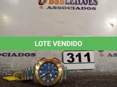 LOTE 311 - 01 RELÓGIO INVICTA. (NO ESTADO) ATENÇÃO! FAZER A VISITAÇÃO ANTES DE ARREMATAR, NÃO SABEMOS SE FUNCIONA. LEILÃO NÃO TEM GARANTIA E NEM DEVOLUÇÃO, SUJEITO A POSSÍVEIS AVARIAS VISÍVEIS/OCULTAS E/OU AUSÊNCIA DE COMPONENTES.