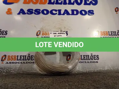 LOTE 346 - 01 ROLO DE CABO FLEXÍVEL 100M 2,5MM NA COR CINZA(NOVO). (NO ESTADO) ATENÇÃO! FAZER A VISITAÇÃO ANTES DE ARREMATAR, NÃO SABEMOS SE FUNCIONA. LEILÃO NÃO TEM GARANTIA E NEM DEVOLUÇÃO, SUJEITO A POSSÍVEIS AVARIAS VISÍVEIS/OCULTAS E/OU AUSÊNCIA DE COMPONENTES.