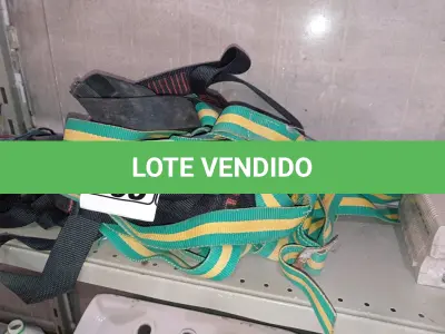 LOTE 468 - 05 CINTOS DE SEGURANÇA NO TRABALHO. (NO ESTADO) ATENÇÃO! FAZER A VISITAÇÃO ANTES DE ARREMATAR, NÃO SABEMOS SE FUNCIONA. LEILÃO NÃO TEM GARANTIA E NEM DEVOLUÇÃO, SUJEITO A POSSÍVEIS AVARIAS VISÍVEIS/OCULTAS E/OU AUSÊNCIA DE COMPONENTES.