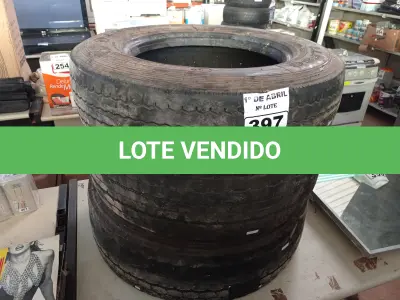 LOTE 397 - 03 PNEUS USADOS PARA CAMINHÃO ¾ 215/75/17,5. (NO ESTADO) ATENÇÃO! FAZER A VISITAÇÃO ANTES DE ARREMATAR, NÃO SABEMOS SE FUNCIONA. LEILÃO NÃO TEM GARANTIA E NEM DEVOLUÇÃO, SUJEITO A POSSÍVEIS AVARIAS VISÍVEIS/OCULTAS E/OU AUSÊNCIA DE COMPONENTES.