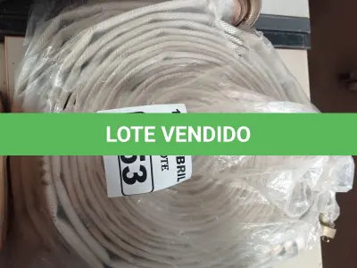 LOTE 253 - 02 ROLOS DE MANGUEIRA DE INCÊNDIO. (NO ESTADO) ATENÇÃO! FAZER A VISITAÇÃO ANTES DE ARREMATAR, NÃO SABEMOS SE FUNCIONA. LEILÃO NÃO TEM GARANTIA E NEM DEVOLUÇÃO, SUJEITO A POSSÍVEIS AVARIAS VISÍVEIS/OCULTAS E/OU AUSÊNCIA DE COMPONENTES.