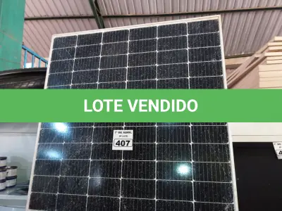 LOTE 407 - 01 PLACA SOLAR 41V 445W COM AVARIAS. (NO ESTADO) ATENÇÃO! FAZER A VISITAÇÃO ANTES DE ARREMATAR, NÃO SABEMOS SE FUNCIONA. LEILÃO NÃO TEM GARANTIA E NEM DEVOLUÇÃO, SUJEITO A POSSÍVEIS AVARIAS VISÍVEIS/OCULTAS E/OU AUSÊNCIA DE COMPONENTES.