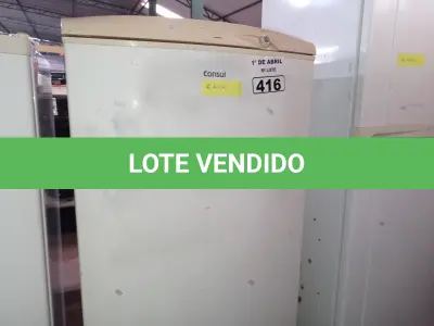 LOTE 416 - 01 GELADEIRA MARCA CÔNSUL 220V. (NO ESTADO) ATENÇÃO! FAZER A VISITAÇÃO ANTES DE ARREMATAR, NÃO SABEMOS SE FUNCIONA. LEILÃO NÃO TEM GARANTIA E NEM DEVOLUÇÃO, SUJEITO A POSSÍVEIS AVARIAS VISÍVEIS/OCULTAS E/OU AUSÊNCIA DE COMPONENTES.