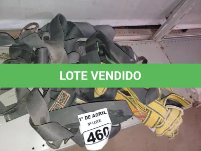 LOTE 460 - 05 CINTOS DE SEGURANÇA NO TRABALHO. (NO ESTADO) ATENÇÃO! FAZER A VISITAÇÃO ANTES DE ARREMATAR, NÃO SABEMOS SE FUNCIONA. LEILÃO NÃO TEM GARANTIA E NEM DEVOLUÇÃO, SUJEITO A POSSÍVEIS AVARIAS VISÍVEIS/OCULTAS E/OU AUSÊNCIA DE COMPONENTES.