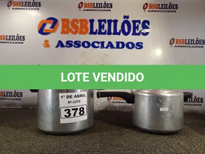 LOTE 378 - 02 PANELAS DE PRESSÃO. (NO ESTADO) ATENÇÃO! FAZER A VISITAÇÃO ANTES DE ARREMATAR, NÃO SABEMOS SE FUNCIONA. LEILÃO NÃO TEM GARANTIA E NEM DEVOLUÇÃO, SUJEITO A POSSÍVEIS AVARIAS VISÍVEIS/OCULTAS E/OU AUSÊNCIA DE COMPONENTES.