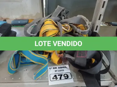 LOTE 479 - 05 CINTOS DE SEGURANÇA NO TRABALHO. (NO ESTADO) ATENÇÃO! FAZER A VISITAÇÃO ANTES DE ARREMATAR, NÃO SABEMOS SE FUNCIONA. LEILÃO NÃO TEM GARANTIA E NEM DEVOLUÇÃO, SUJEITO A POSSÍVEIS AVARIAS VISÍVEIS/OCULTAS E/OU AUSÊNCIA DE COMPONENTES.
