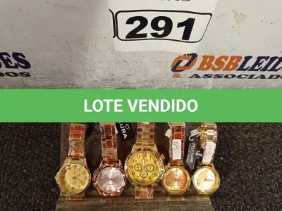 LOTE 291 - 05 RELÓGIOS MARCAS E MODELOS DIVERSOS. (NO ESTADO) ATENÇÃO! FAZER A VISITAÇÃO ANTES DE ARREMATAR, NÃO SABEMOS SE FUNCIONA. LEILÃO NÃO TEM GARANTIA E NEM DEVOLUÇÃO, SUJEITO A POSSÍVEIS AVARIAS VISÍVEIS/OCULTAS E/OU AUSÊNCIA DE COMPONENTES.