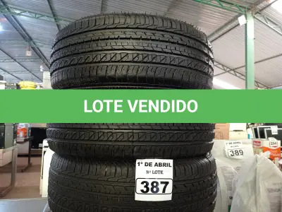 LOTE 387 - 04 PNEUS REMOLD 195/55/16. (NO ESTADO) ATENÇÃO! FAZER A VISITAÇÃO ANTES DE ARREMATAR, NÃO SABEMOS SE FUNCIONA. LEILÃO NÃO TEM GARANTIA E NEM DEVOLUÇÃO, SUJEITO A POSSÍVEIS AVARIAS VISÍVEIS/OCULTAS E/OU AUSÊNCIA DE COMPONENTES.