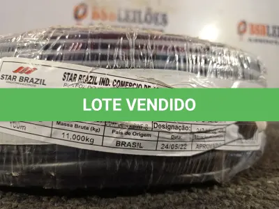 LOTE 400 - 01 ROLO DE CABO FLEXÍVEL 100M 10MM NA COR PRETA(NOVO). (NO ESTADO) ATENÇÃO! FAZER A VISITAÇÃO ANTES DE ARREMATAR, NÃO SABEMOS SE FUNCIONA. LEILÃO NÃO TEM GARANTIA E NEM DEVOLUÇÃO, SUJEITO A POSSÍVEIS AVARIAS VISÍVEIS/OCULTAS E/OU AUSÊNCIA DE COMPONENTES.