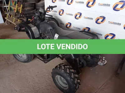 LOTE 343 - 01 QUADRICICLO 200CC. (NO ESTADO) ATENÇÃO! FAZER A VISITAÇÃO ANTES DE ARREMATAR, NÃO SABEMOS SE FUNCIONA. LEILÃO NÃO TEM GARANTIA E NEM DEVOLUÇÃO, SUJEITO A POSSÍVEIS AVARIAS VISÍVEIS/OCULTAS E/OU AUSÊNCIA DE COMPONENTES.