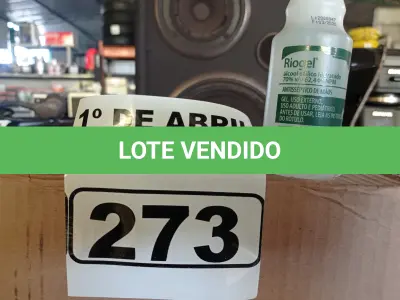 LOTE 273 - 02 CAIXAS COM BISNAGAS DE ÁLCOOL EM GEL 90G. (NO ESTADO) ATENÇÃO! FAZER A VISITAÇÃO ANTES DE ARREMATAR, NÃO SABEMOS SE FUNCIONA. LEILÃO NÃO TEM GARANTIA E NEM DEVOLUÇÃO, SUJEITO A POSSÍVEIS AVARIAS VISÍVEIS/OCULTAS E/OU AUSÊNCIA DE COMPONENTES.