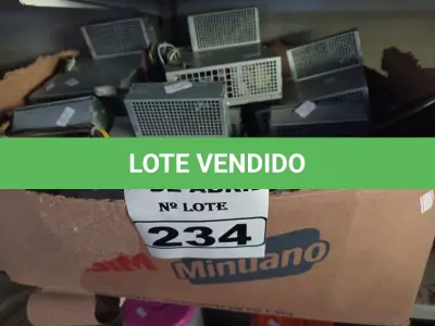 LOTE 234 - 01 LOTE COM VÁRIAS FONTES PARA PC DIVERSAS. (NO ESTADO) ATENÇÃO! FAZER A VISITAÇÃO ANTES DE ARREMATAR, NÃO SABEMOS SE FUNCIONA. LEILÃO NÃO TEM GARANTIA E NEM DEVOLUÇÃO, SUJEITO A POSSÍVEIS AVARIAS VISÍVEIS/OCULTAS E/OU AUSÊNCIA DE COMPONENTES.