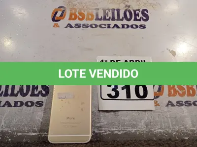 LOTE 310 - 01 CELULAR IPHONE PARA RETIRADA DE PEÇAS. (NO ESTADO) ATENÇÃO! FAZER A VISITAÇÃO ANTES DE ARREMATAR, NÃO SABEMOS SE FUNCIONA. LEILÃO NÃO TEM GARANTIA E NEM DEVOLUÇÃO, SUJEITO A POSSÍVEIS AVARIAS VISÍVEIS/OCULTAS E/OU AUSÊNCIA DE COMPONENTES.