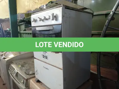 LOTE 519 - 01 FOGÃO A GÁS 04 BOCAS E 01 LAVADORA DE ROUPAS PARA RETIRADA DE PEÇAS. (NO ESTADO) ATENÇÃO! FAZER A VISITAÇÃO ANTES DE ARREMATAR, NÃO SABEMOS SE FUNCIONA. LEILÃO NÃO TEM GARANTIA E NEM DEVOLUÇÃO, SUJEITO A POSSÍVEIS AVARIAS VISÍVEIS/OCULTAS E/OU AUSÊNCIA DE COMPONENTES.
