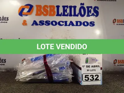 LOTE 532 - 10 MÁSCARAS DE PROTEÇÃO E 05 TERMÔMETROS DIGITAIS. (NO ESTADO) ATENÇÃO! FAZER A VISITAÇÃO ANTES DE ARREMATAR, NÃO SABEMOS SE FUNCIONA. LEILÃO NÃO TEM GARANTIA E NEM DEVOLUÇÃO, SUJEITO A POSSÍVEIS AVARIAS VISÍVEIS/OCULTAS E/OU AUSÊNCIA DE COMPONENTES.