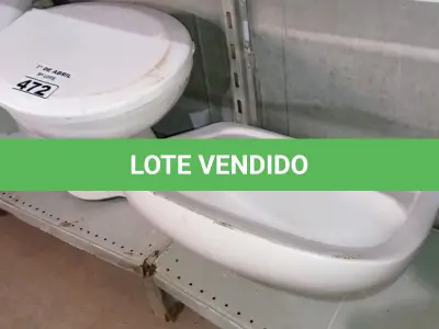 LOTE 472 - 02 VASOS SANITÁRIO E 01 CUBA PARA LAVATÓRIO. (NO ESTADO) ATENÇÃO! FAZER A VISITAÇÃO ANTES DE ARREMATAR, NÃO SABEMOS SE FUNCIONA. LEILÃO NÃO TEM GARANTIA E NEM DEVOLUÇÃO, SUJEITO A POSSÍVEIS AVARIAS VISÍVEIS/OCULTAS E/OU AUSÊNCIA DE COMPONENTES.