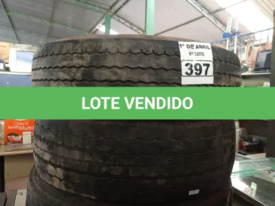 LOTE 397 - 03 PNEUS USADOS PARA CAMINHÃO ¾ 215/75/17,5. (NO ESTADO) ATENÇÃO! FAZER A VISITAÇÃO ANTES DE ARREMATAR, NÃO SABEMOS SE FUNCIONA. LEILÃO NÃO TEM GARANTIA E NEM DEVOLUÇÃO, SUJEITO A POSSÍVEIS AVARIAS VISÍVEIS/OCULTAS E/OU AUSÊNCIA DE COMPONENTES.