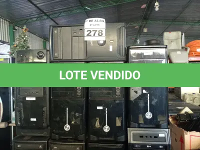 LOTE 278 - 09 CPU’S MARCAS E MODELOS DIVERSOS PARA RETIRADA DE PEÇAS. (NO ESTADO) ATENÇÃO! FAZER A VISITAÇÃO ANTES DE ARREMATAR, NÃO SABEMOS SE FUNCIONA. LEILÃO NÃO TEM GARANTIA E NEM DEVOLUÇÃO, SUJEITO A POSSÍVEIS AVARIAS VISÍVEIS/OCULTAS E/OU AUSÊNCIA DE COMPONENTES.