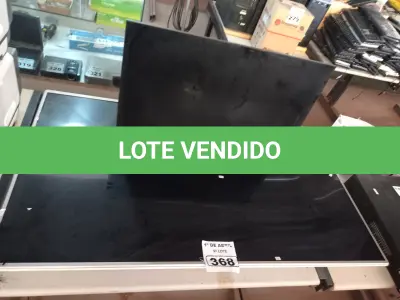 LOTE 368 - 02 TV’S MARCAS E MODELOS DIVERSOS PARA RETIRADA DE PEÇAS. (NO ESTADO) ATENÇÃO! FAZER A VISITAÇÃO ANTES DE ARREMATAR, NÃO SABEMOS SE FUNCIONA. LEILÃO NÃO TEM GARANTIA E NEM DEVOLUÇÃO, SUJEITO A POSSÍVEIS AVARIAS VISÍVEIS/OCULTAS E/OU AUSÊNCIA DE COMPONENTES.