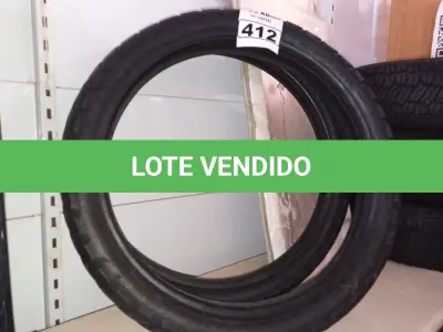 LOTE 412 - 02 PNEUS DE MOTO USADOS 90/90/21 E 80/90/21. (NO ESTADO) ATENÇÃO! FAZER A VISITAÇÃO ANTES DE ARREMATAR, NÃO SABEMOS SE FUNCIONA. LEILÃO NÃO TEM GARANTIA E NEM DEVOLUÇÃO, SUJEITO A POSSÍVEIS AVARIAS VISÍVEIS/OCULTAS E/OU AUSÊNCIA DE COMPONENTES.
