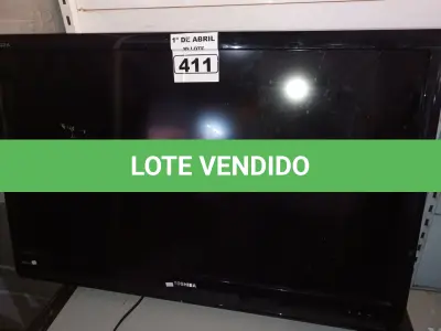 LOTE 411 - 01 TV MARCA TOSHIBA 42” POL. PARA RETIRADA DE PEÇAS. (NO ESTADO) ATENÇÃO! FAZER A VISITAÇÃO ANTES DE ARREMATAR, NÃO SABEMOS SE FUNCIONA. LEILÃO NÃO TEM GARANTIA E NEM DEVOLUÇÃO, SUJEITO A POSSÍVEIS AVARIAS VISÍVEIS/OCULTAS E/OU AUSÊNCIA DE COMPONENTES.