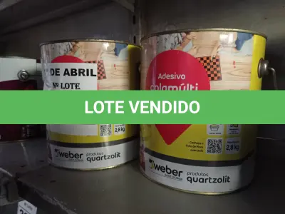 LOTE 236 - 02 GALÕES DE ADESIVO COLAMULT QUARTZOLIT 2,8KG. (NO ESTADO) ATENÇÃO! FAZER A VISITAÇÃO ANTES DE ARREMATAR, NÃO SABEMOS SE FUNCIONA. LEILÃO NÃO TEM GARANTIA E NEM DEVOLUÇÃO, SUJEITO A POSSÍVEIS AVARIAS VISÍVEIS/OCULTAS E/OU AUSÊNCIA DE COMPONENTES.