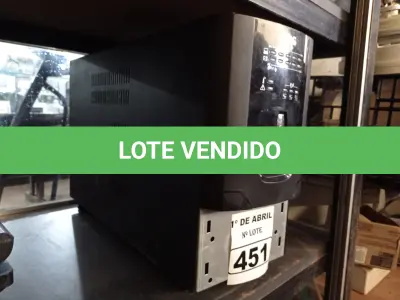 LOTE 451 - 01 NOBREAK MARCA SMS 3000VA. (NO ESTADO) ATENÇÃO! FAZER A VISITAÇÃO ANTES DE ARREMATAR, NÃO SABEMOS SE FUNCIONA. LEILÃO NÃO TEM GARANTIA E NEM DEVOLUÇÃO, SUJEITO A POSSÍVEIS AVARIAS VISÍVEIS/OCULTAS E/OU AUSÊNCIA DE COMPONENTES.