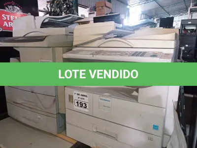 LOTE 193 - 02 IMPRESSORAS MARCAS E MODELOS DIVERSOS PARA RETIRADA DE PEÇAS. (NO ESTADO) ATENÇÃO! FAZER A VISITAÇÃO ANTES DE ARREMATAR, NÃO SABEMOS SE FUNCIONA. LEILÃO NÃO TEM GARANTIA E NEM DEVOLUÇÃO, SUJEITO A POSSÍVEIS AVARIAS VISÍVEIS/OCULTAS E/OU AUSÊNCIA DE COMPONENTES.