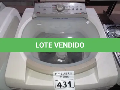 LOTE 431 - 01 LAVADORA MARCA BRASTEMP 11KG 220V. (NO ESTADO) ATENÇÃO! FAZER A VISITAÇÃO ANTES DE ARREMATAR, NÃO SABEMOS SE FUNCIONA. LEILÃO NÃO TEM GARANTIA E NEM DEVOLUÇÃO, SUJEITO A POSSÍVEIS AVARIAS VISÍVEIS/OCULTAS E/OU AUSÊNCIA DE COMPONENTES.