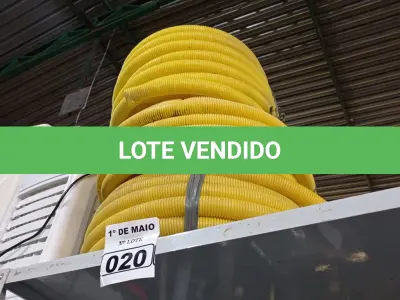 LOTE 020 - 03 ROLOS DE MANGUEIRA CORRUGADA. (NO ESTADO) ATENÇÃO! FAZER A VISITAÇÃO ANTES DE ARREMATAR, NÃO SABEMOS SE FUNCIONA. LEILÃO NÃO TEM GARANTIA E NEM DEVOLUÇÃO, SUJEITO A POSSÍVEIS AVARIAS VISÍVEIS/OCULTAS E/OU AUSÊNCIA DE COMPONENTES.