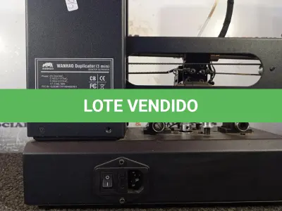 LOTE 283 - 01 IMPRESSORA 3D DUPLICATOR T3 MINI. (NO ESTADO) ATENÇÃO! FAZER A VISITAÇÃO ANTES DE ARREMATAR, NÃO SABEMOS SE FUNCIONA. LEILÃO NÃO TEM GARANTIA E NEM DEVOLUÇÃO, SUJEITO A POSSÍVEIS AVARIAS VISÍVEIS/OCULTAS E/OU AUSÊNCIA DE COMPONENTES.