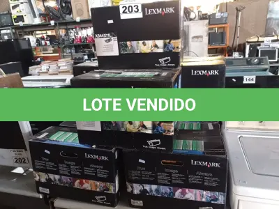 LOTE 203 - 15 TONNER MARCAS LEXMARK MODELO X644X11L. (NO ESTADO) ATENÇÃO! FAZER A VISITAÇÃO ANTES DE ARREMATAR, NÃO SABEMOS SE FUNCIONA. LEILÃO NÃO TEM GARANTIA E NEM DEVOLUÇÃO, SUJEITO A POSSÍVEIS AVARIAS VISÍVEIS/OCULTAS E/OU AUSÊNCIA DE COMPONENTES.