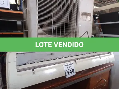 LOTE 140 - 01 AR CONDICIONADO MARCA FUJITSU. (NO ESTADO) ATENÇÃO! FAZER A VISITAÇÃO ANTES DE ARREMATAR, NÃO SABEMOS SE FUNCIONA. LEILÃO NÃO TEM GARANTIA E NEM DEVOLUÇÃO, SUJEITO A POSSÍVEIS AVARIAS VISÍVEIS/OCULTAS E/OU AUSÊNCIA DE COMPONENTES.