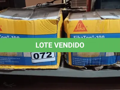 LOTE 072 - 02 CAIXAS DE SIKA TOP-100, REVESTIMENTO IMPERMEABILIZANTE SEMI-FLEXIVEL 18KG. (NO ESTADO) ATENÇÃO! FAZER A VISITAÇÃO ANTES DE ARREMATAR, NÃO SABEMOS SE FUNCIONA. LEILÃO NÃO TEM GARANTIA E NEM DEVOLUÇÃO, SUJEITO A POSSÍVEIS AVARIAS VISÍVEIS/OCULTAS E/OU AUSÊNCIA DE COMPONENTES.