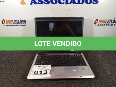 LOTE 013 - 01 NOTEBOOK MARCA TOSHIBA. (NO ESTADO) ATENÇÃO! FAZER A VISITAÇÃO ANTES DE ARREMATAR, NÃO SABEMOS SE FUNCIONA. LEILÃO NÃO TEM GARANTIA E NEM DEVOLUÇÃO, SUJEITO A POSSÍVEIS AVARIAS VISÍVEIS/OCULTAS E/OU AUSÊNCIA DE COMPONENTES.