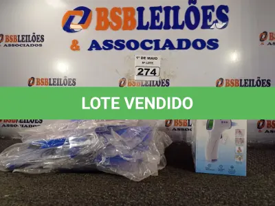 LOTE 274 - 10 MASCARAS DE PROTEÇÃO E 04 TERMÔMETROS DIGITAI. (NO ESTADO) ATENÇÃO! FAZER A VISITAÇÃO ANTES DE ARREMATAR, NÃO SABEMOS SE FUNCIONA. LEILÃO NÃO TEM GARANTIA E NEM DEVOLUÇÃO, SUJEITO A POSSÍVEIS AVARIAS VISÍVEIS/OCULTAS E/OU AUSÊNCIA DE COMPONENTES.